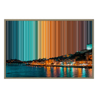 Lienzo con marco flotante, 36×24", marco de madera natural