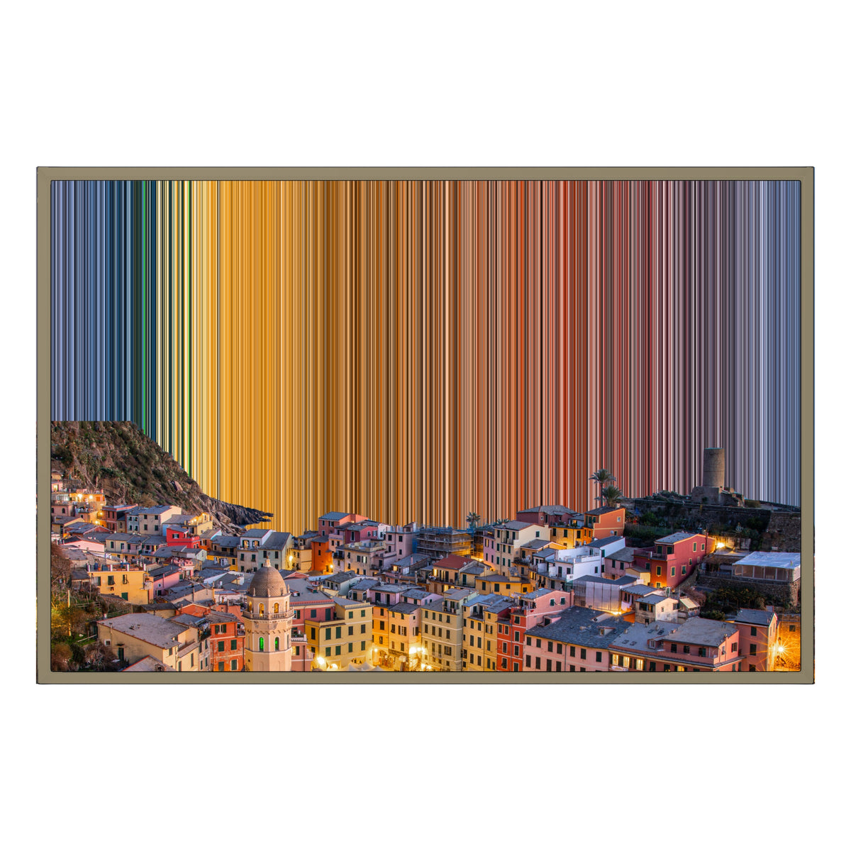Leinwandbild mit Schattenfugenrahmen im Format 36×24", Rahmen aus Naturholz