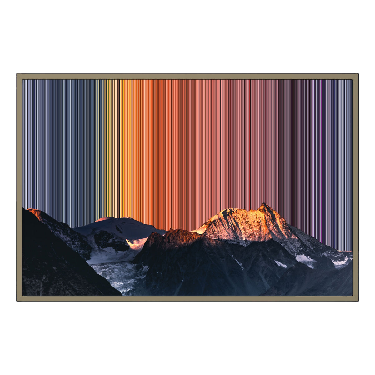 Lienzo con marco flotante, 36×24", marco de madera natural