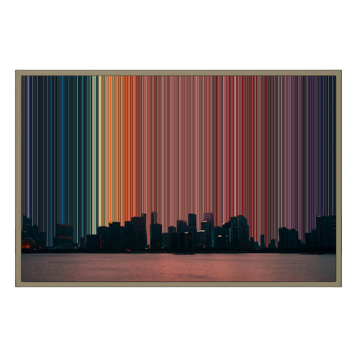 Leinwandbild mit Schattenfugenrahmen im Format 36×24", Rahmen aus Naturholz
