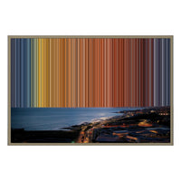 Lienzo con marco flotante, 36×24", marco de madera natural