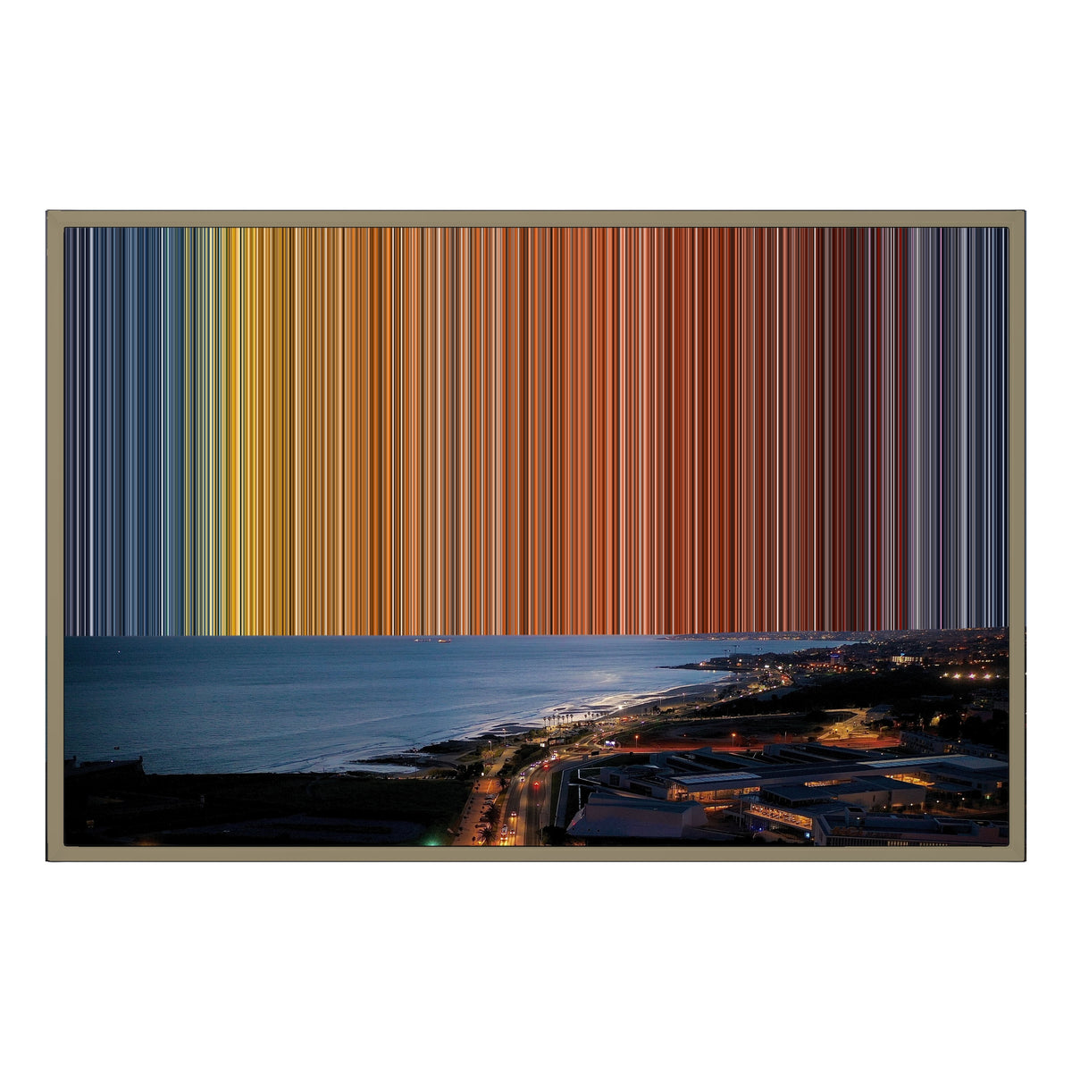 Lienzo con marco flotante, 36×24", marco de madera natural