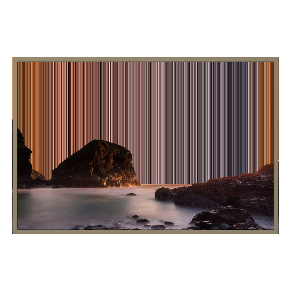 Lienzo con marco flotante, 36×24", marco de madera natural