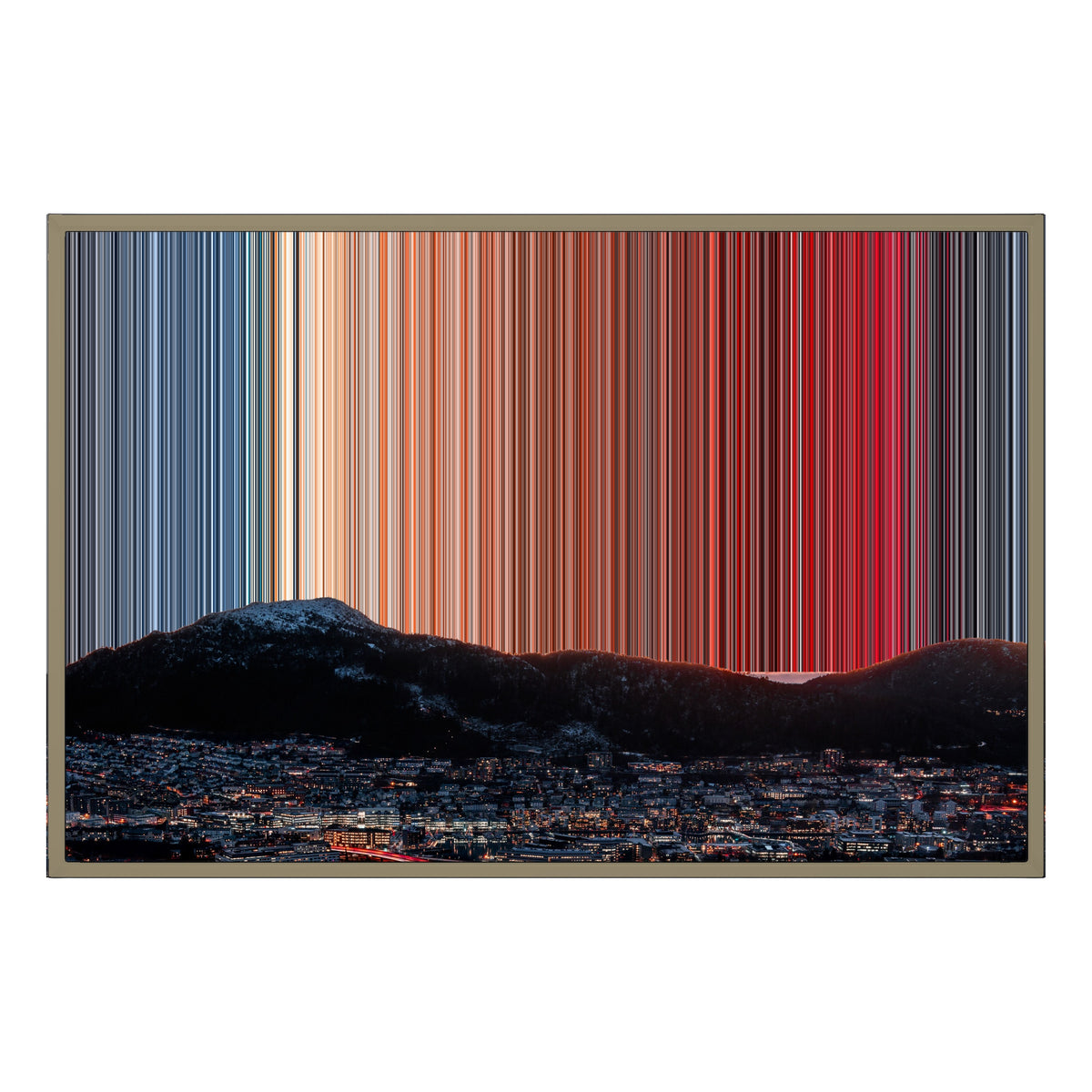 Lienzo con marco flotante, 36×24", marco de madera natural