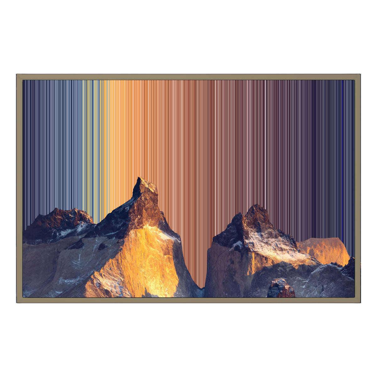 Leinwandbild mit Schattenfugenrahmen im Format 36×24", Rahmen aus Naturholz