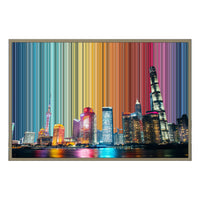 Lienzo con marco flotante, 36×24", marco de madera natural