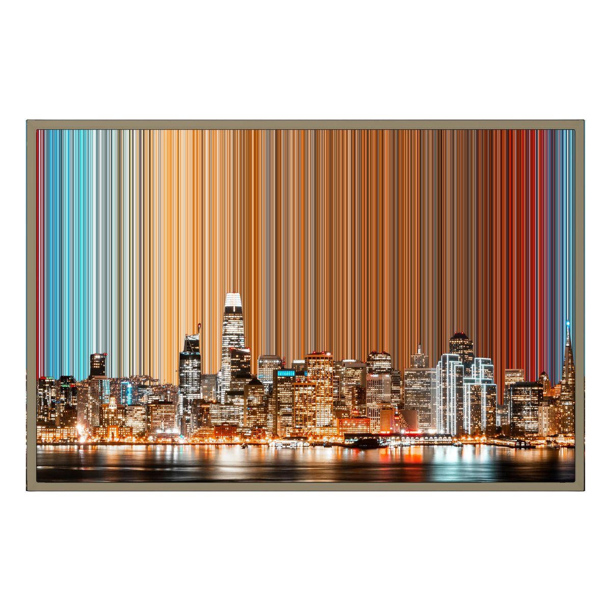 Lerret i floaterramme, 36×24", ramme i naturtre