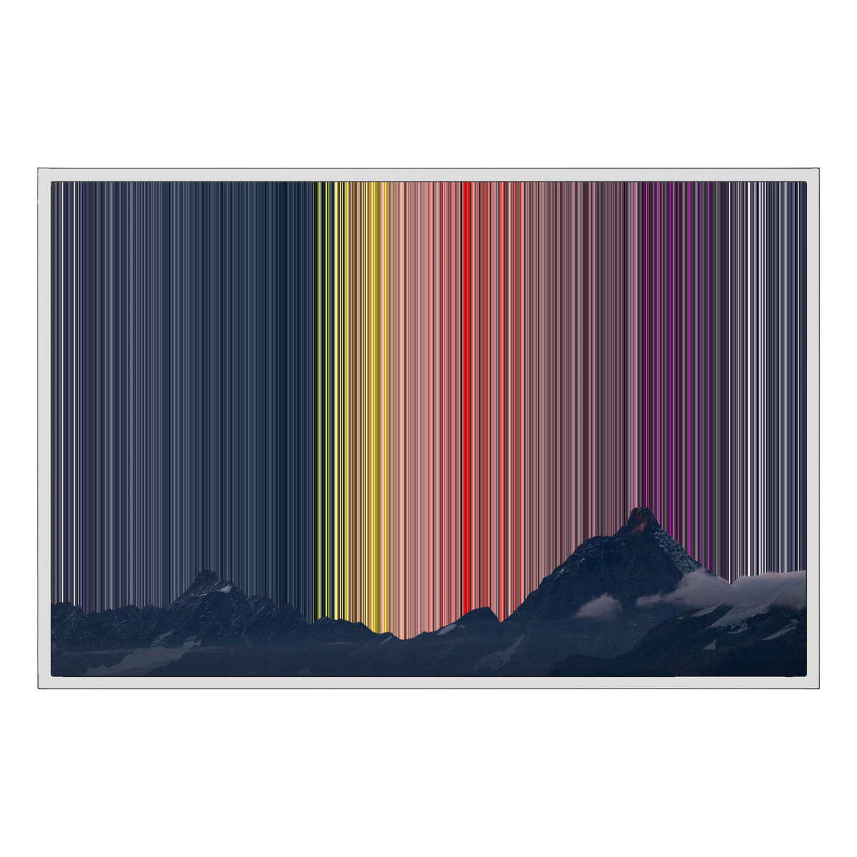 Lærred i floater-ramme, 36×24", hvid ramme