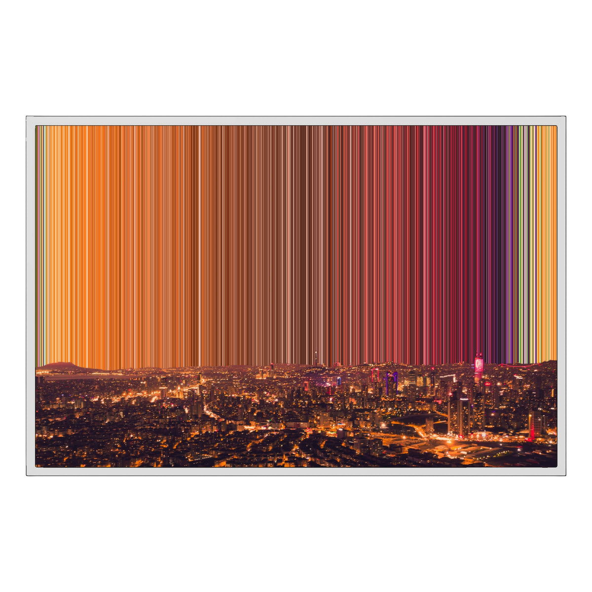 Leinwandbild mit Schattenfugenrahmen im Format 36×24", weißer Rahmen