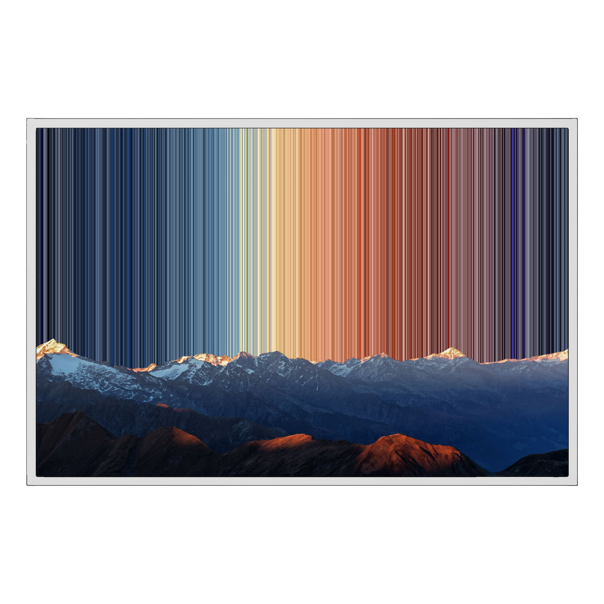 Tela con cornice a cassetta, 36×24", cornice bianca