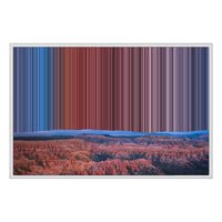 Lærred i floater-ramme, 36×24", hvid ramme