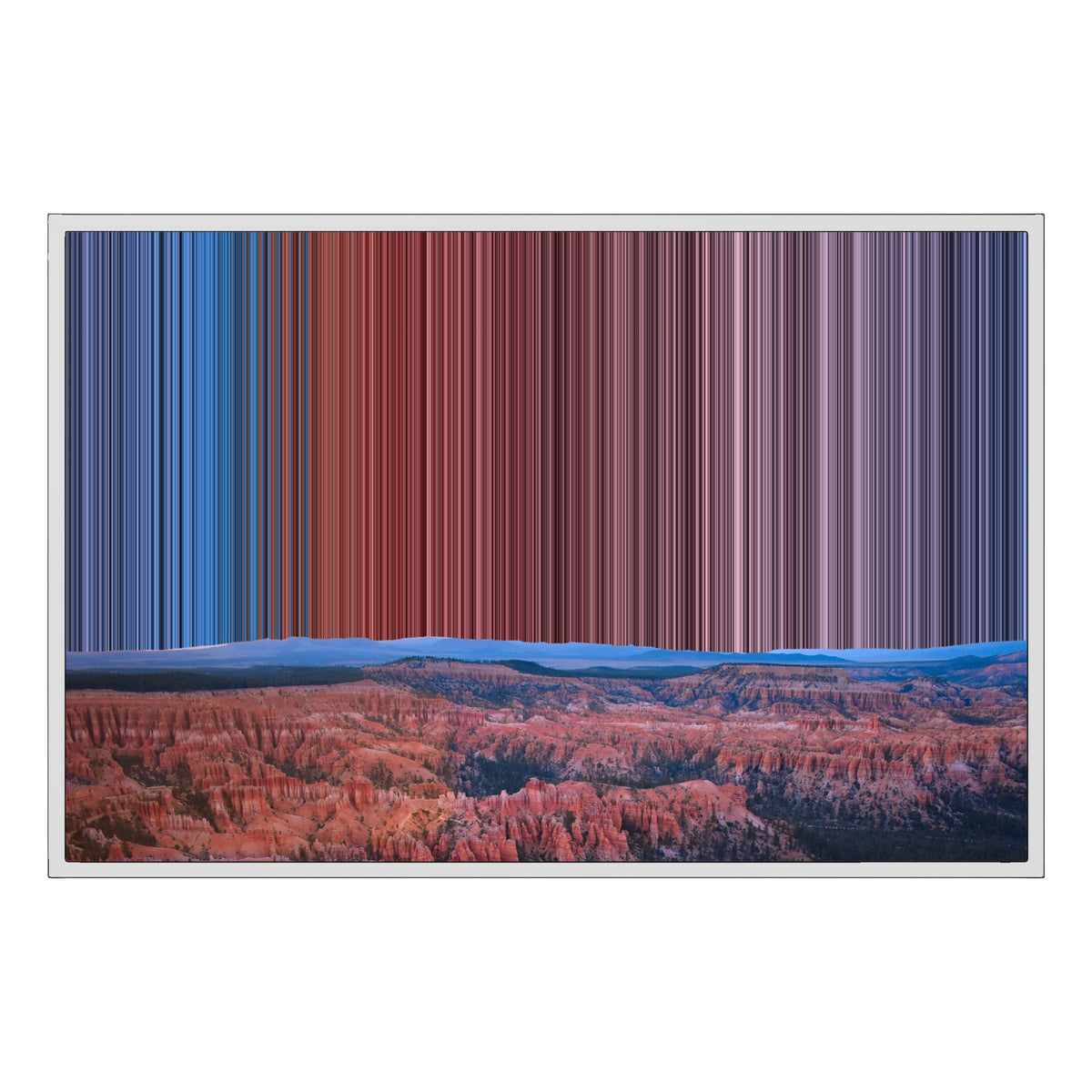 Lærred i floater-ramme, 36×24", hvid ramme