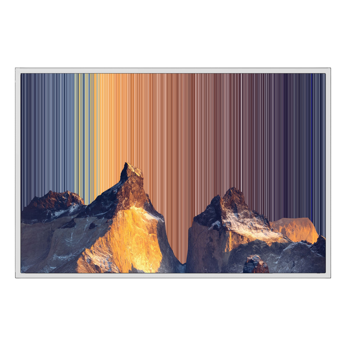 Leinwandbild mit Schattenfugenrahmen im Format 36×24", weißer Rahmen