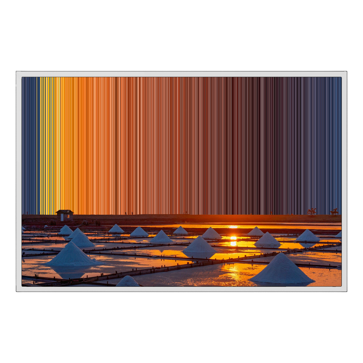 Canvastaulu kelluvassa kehyksessä, koko 36×24", valkoinen kehys