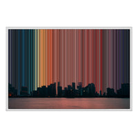 Leinwandbild mit Schattenfugenrahmen im Format 36×24", weißer Rahmen
