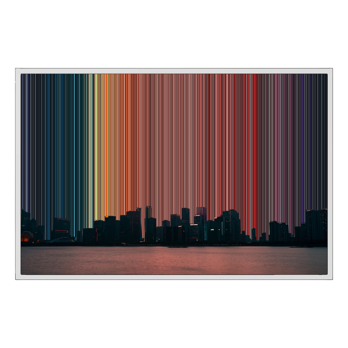 Leinwandbild mit Schattenfugenrahmen im Format 36×24", weißer Rahmen