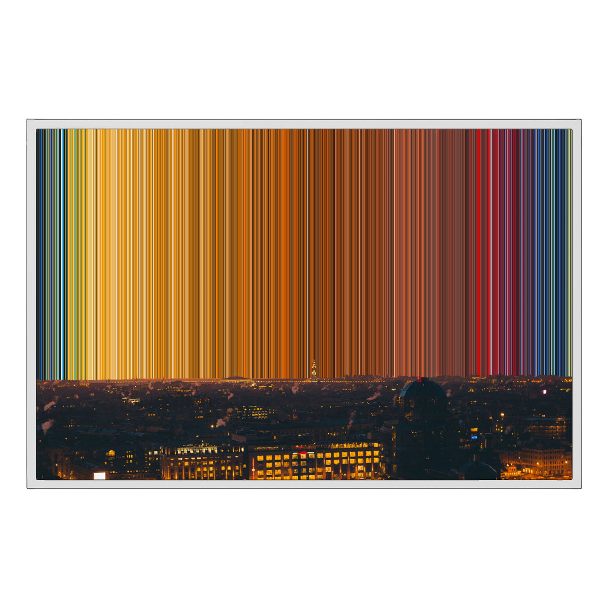 Lærred i floater-ramme, 36×24", hvid ramme