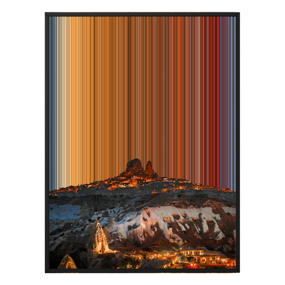 Canvastavla i floaterram, 36×48", svart ram