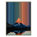 Leinwandbild mit Schattenfugenrahmen im Format 36×48", Rahmen aus Naturholz
