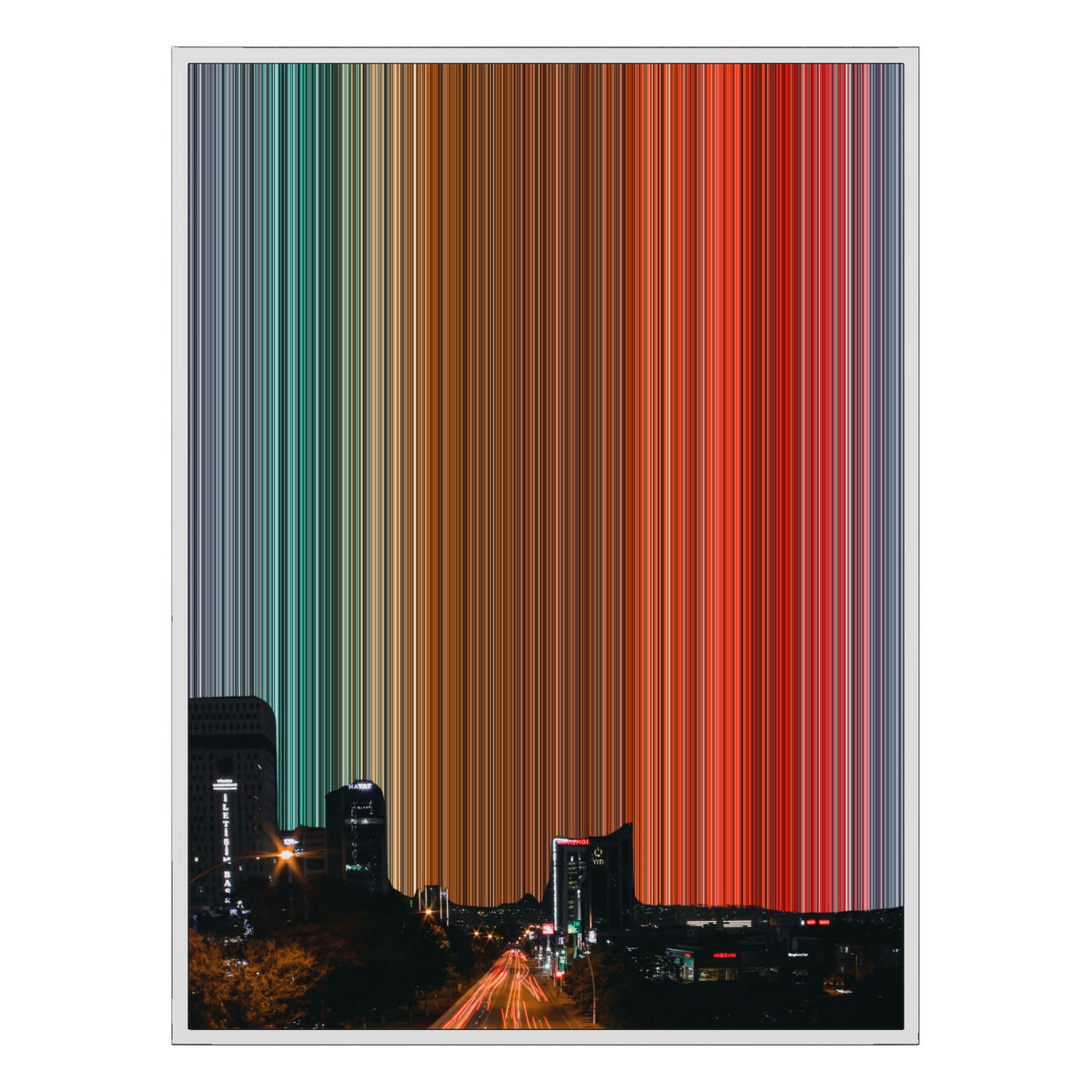 36×48" Float Frame Canvas - White Frame variant