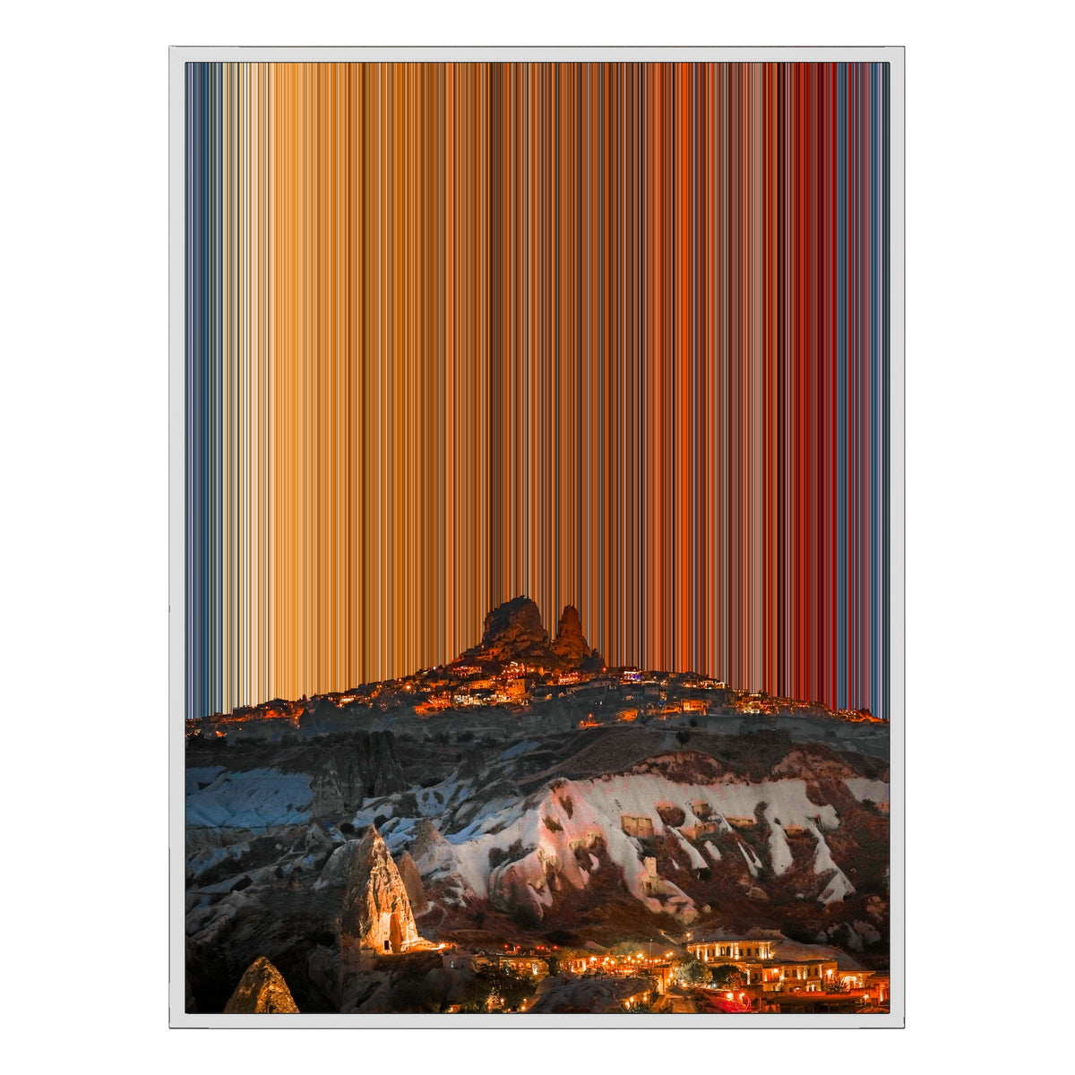 Canvastavla i floaterram, 36×48", vit ram