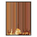 40×18" Metallic Float Frame Canvas - Black Frame variant