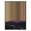 40×18" Metallic Float Frame Canvas - Brown Frame variant