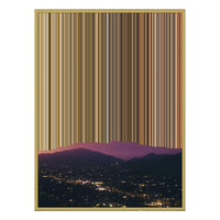 40×18" Metallic Float Frame Canvas - Gold Frame variant