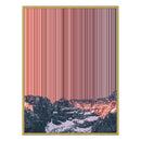 40×18" Metallic Float Frame Canvas - Gold Frame variant