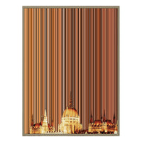 40×18" Metallic Float Frame Canvas - Natural Frame variant