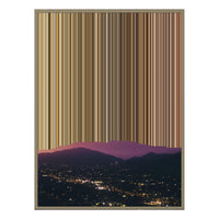 40×18" Metallic Float Frame Canvas - Natural Frame variant