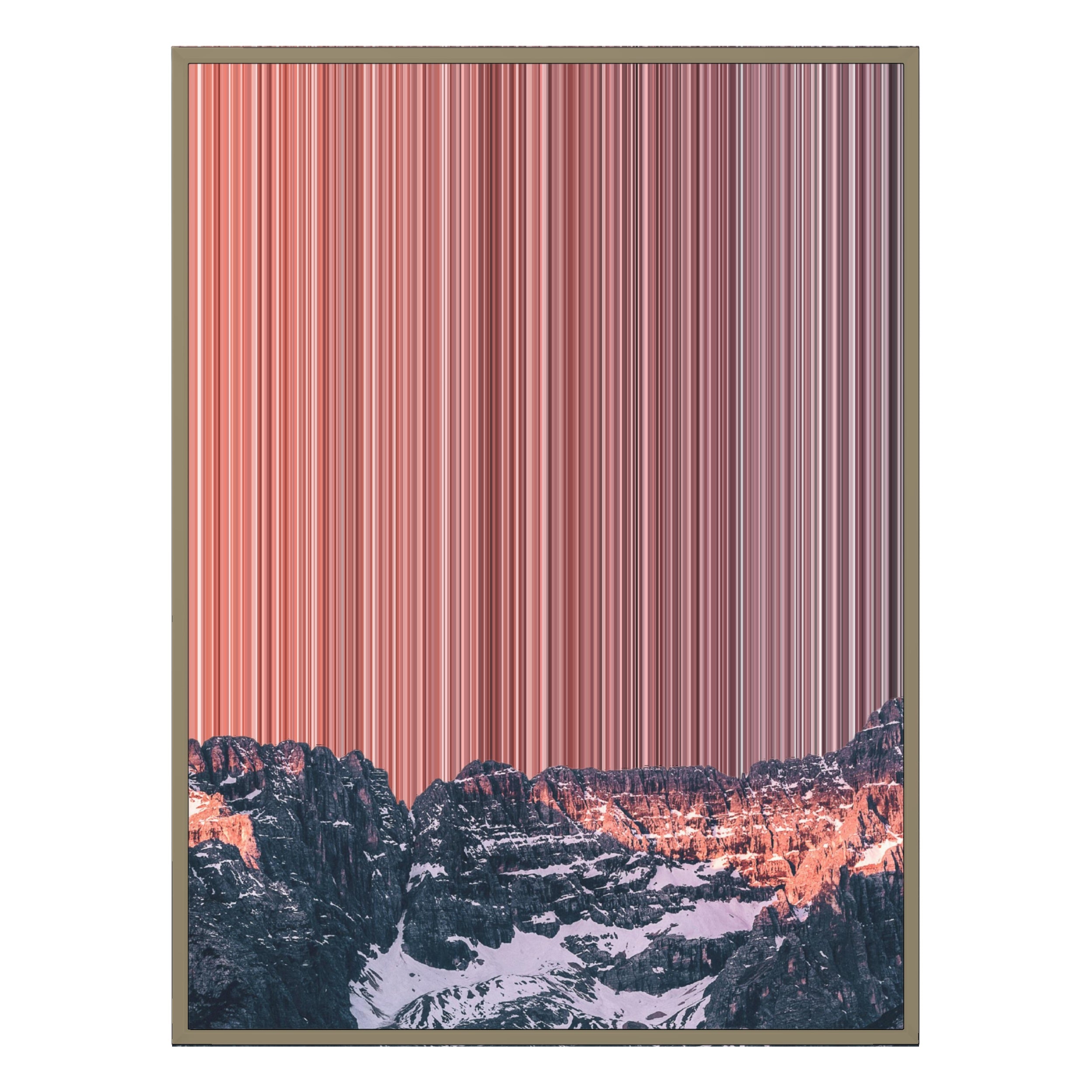 40×18" Metallic Float Frame Canvas - Natural Frame variant