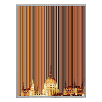 40×18" Metallic Float Frame Canvas - Silver Frame variant