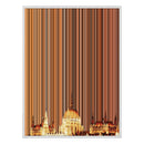 40×18" Metallic Float Frame Canvas - White Frame variant