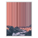 40×18" Metallic Float Frame Canvas - White Frame variant