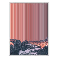 40×18" Metallic Float Frame Canvas - White Frame variant