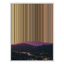 40×18" Metallic Float Frame Canvas - White Frame variant