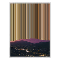 40×18" Metallic Float Frame Canvas - White Frame variant