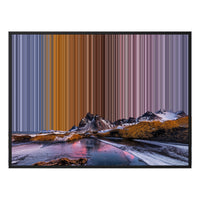 Canvastavla i floaterram, 40×30", svart ram