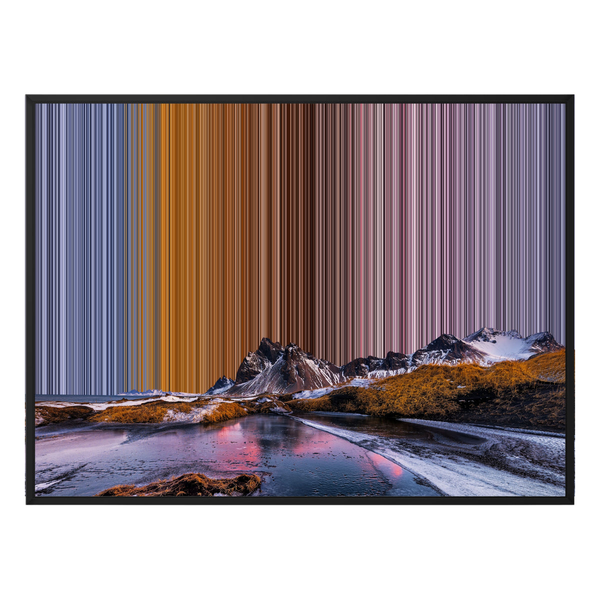 Canvastavla i floaterram, 40×30", svart ram