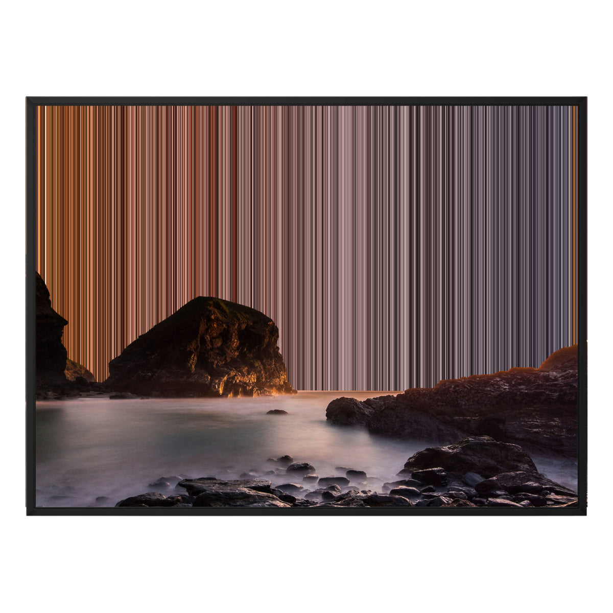 Lienzo con marco flotante, 40×30", marco negro