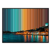 Lienzo con marco flotante, 40×30", marco negro