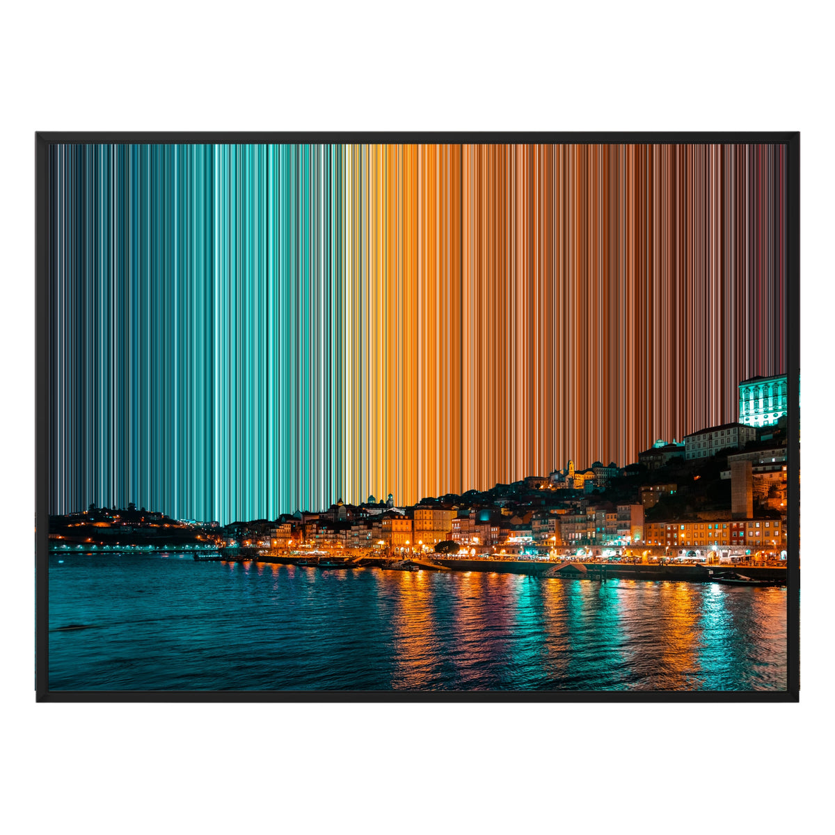 Lienzo con marco flotante, 40×30", marco negro