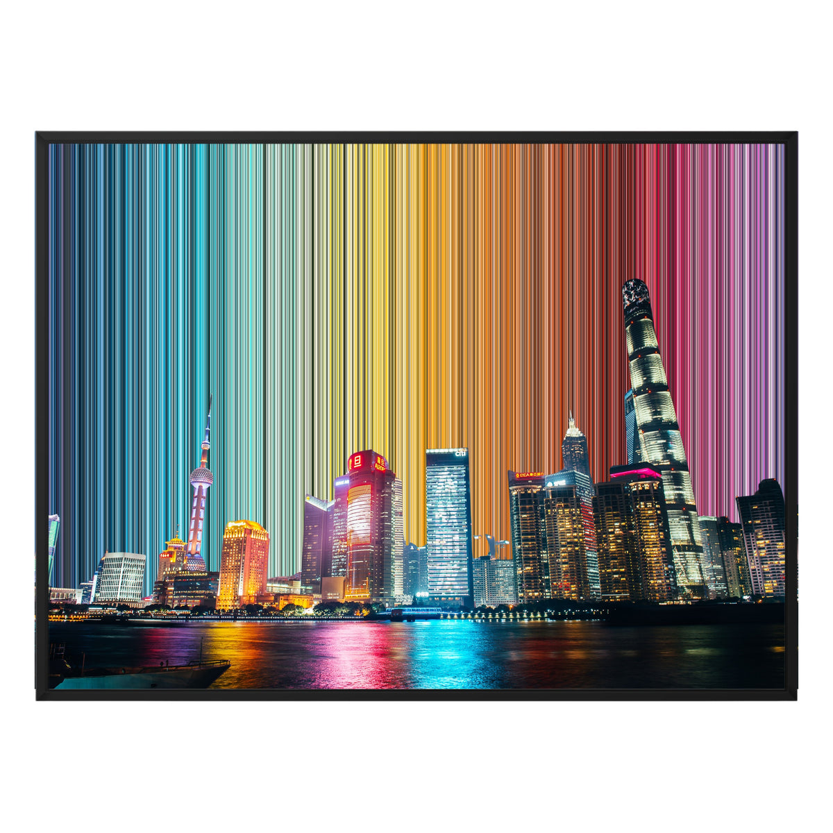 Lienzo con marco flotante, 40×30", marco negro