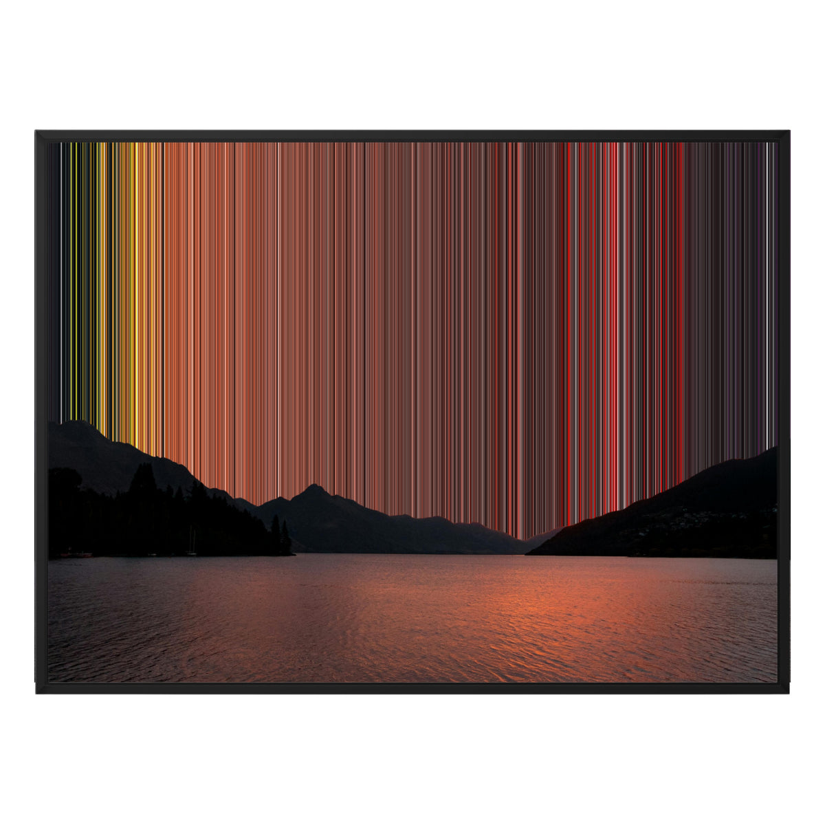 Lienzo con marco flotante, 40×30", marco negro