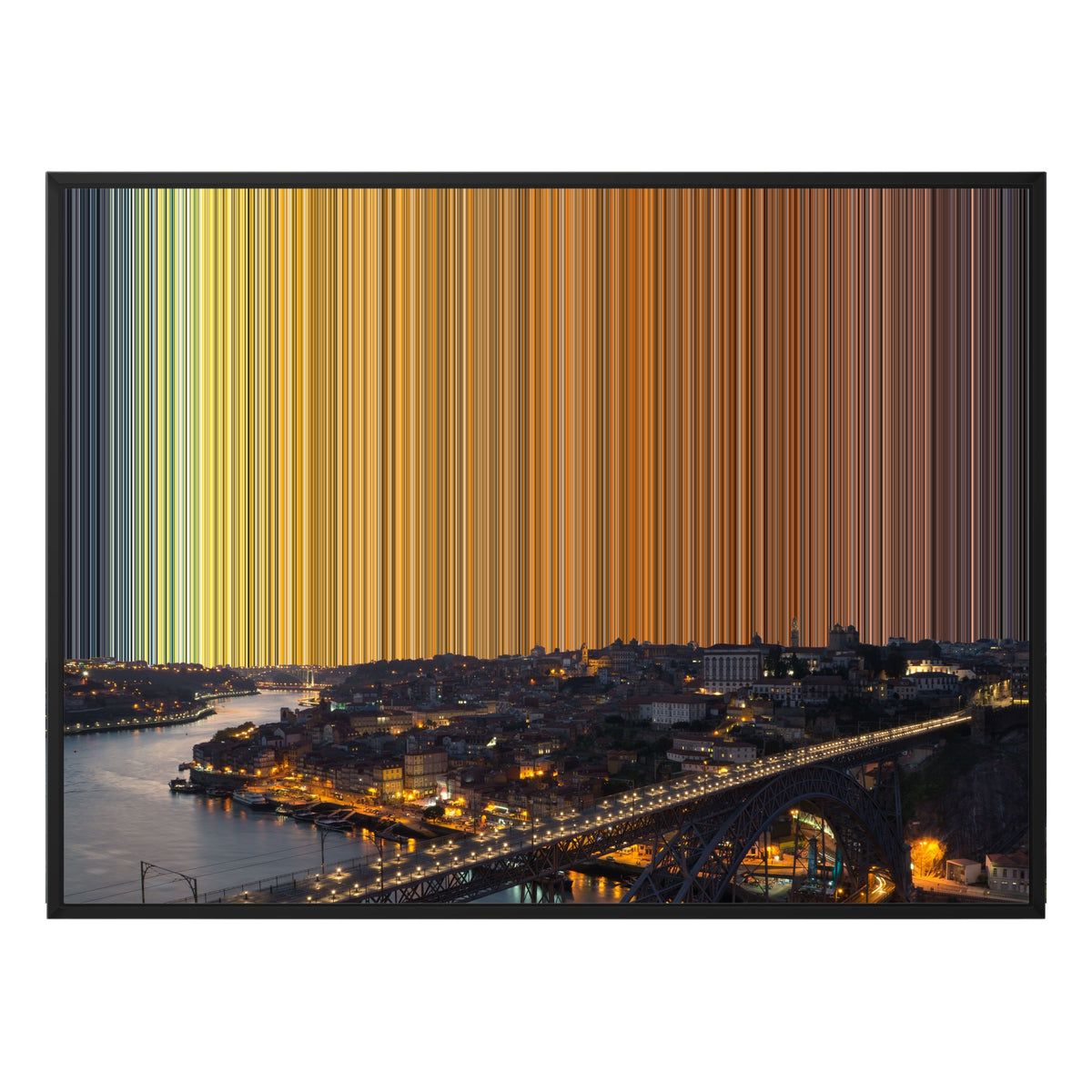 Lienzo con marco flotante, 40×30", marco negro