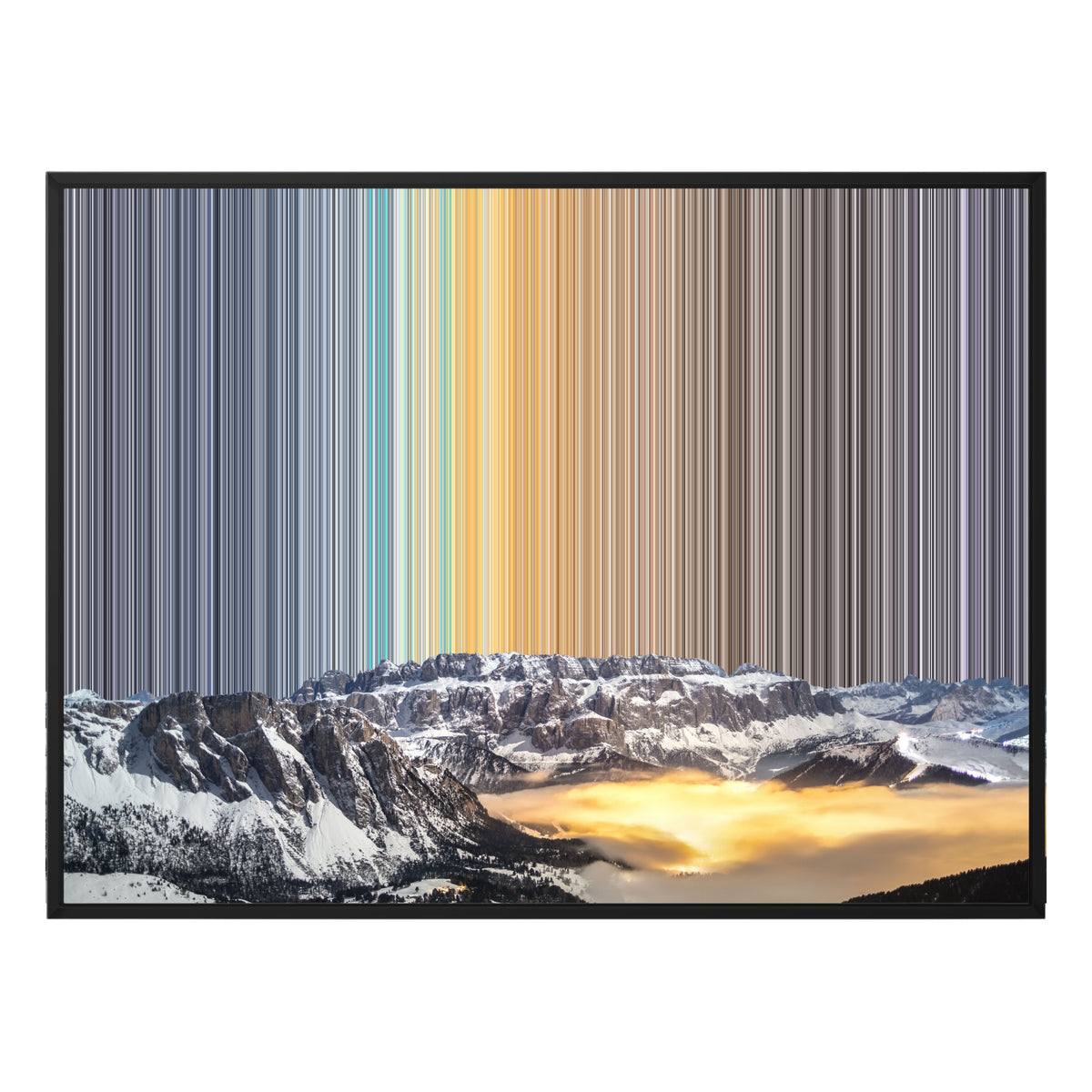 Lienzo con marco flotante, 40×30", marco negro
