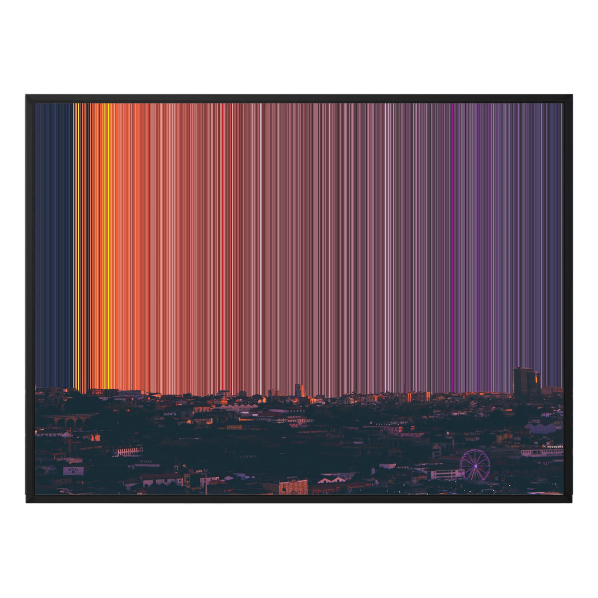 40×30" Float Frame Canvas - Black Frame variant