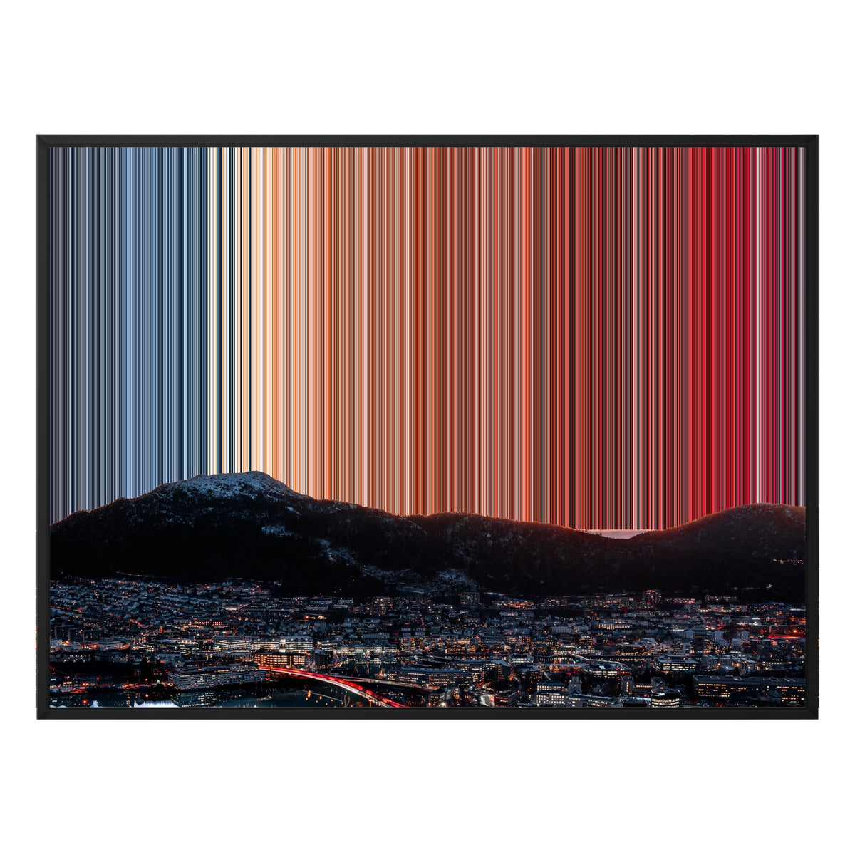 Lienzo con marco flotante, 40×30", marco negro