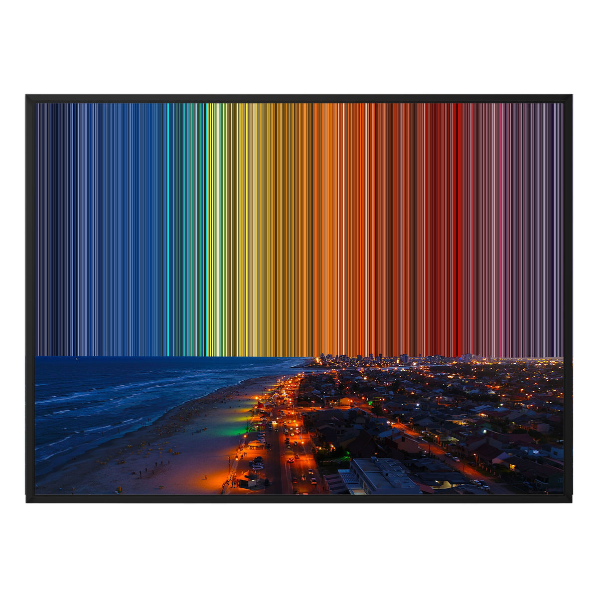 Lienzo con marco flotante, 40×30", marco negro